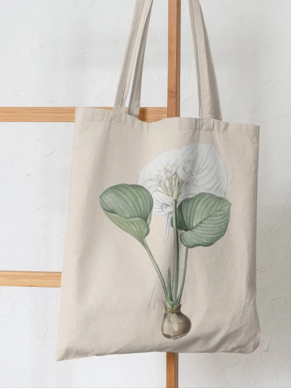 Cardwell Lily Vintage Floral Print Graphic Canvas Tote Bag